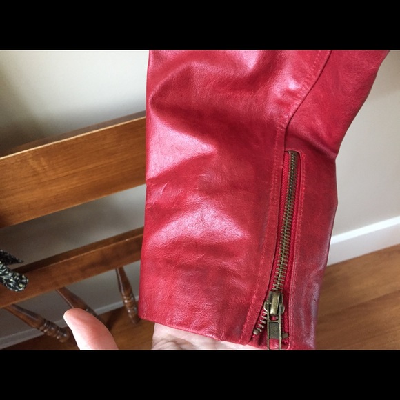 Vintage Pioneer Wear Red Leather Jacket - Picture 4 of 8